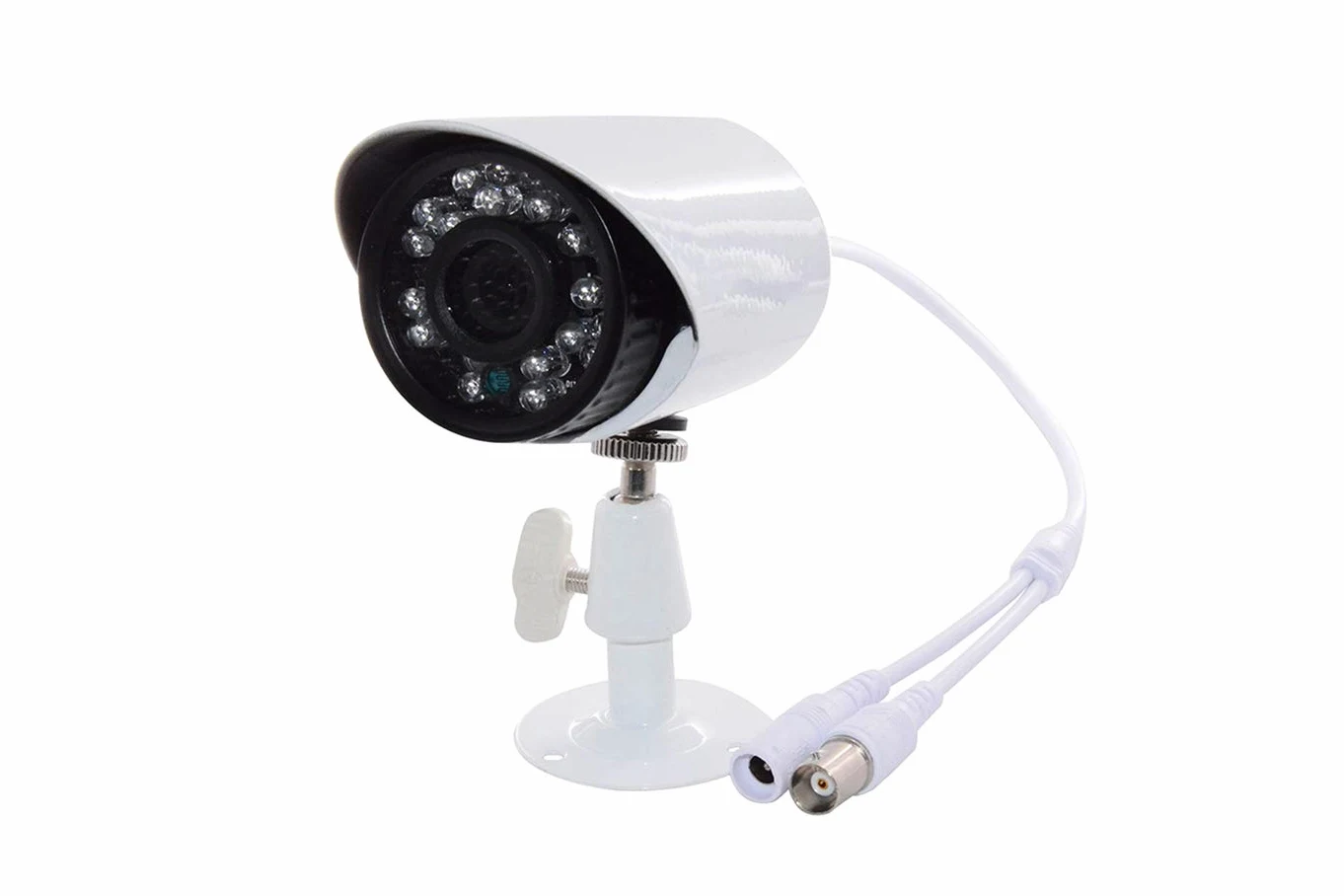 Kit di videosorveglianza H264 CCTV, 4 canali con telecamera a infrarossi DVR, 4 alimentatori, 4 uscite, Hard Disk da 500 GB