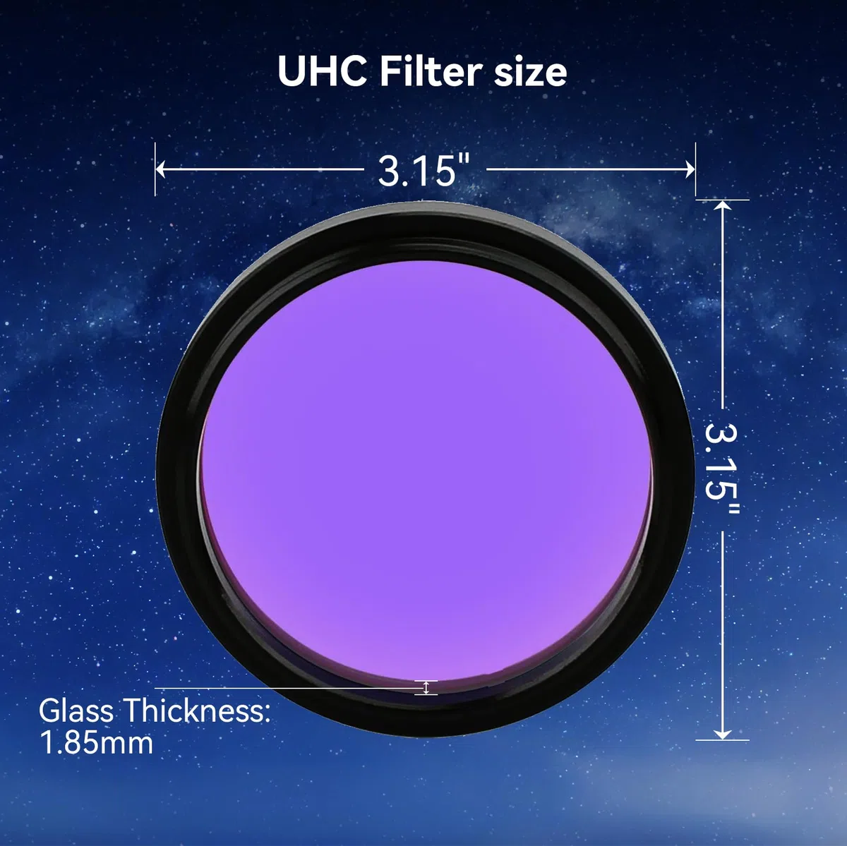 Svbony Filtro telescopico da 1,25 pollici con lente ottica ad alto contrasto Filtro UHC Telaio in alluminio Telescopio oculare Filtro