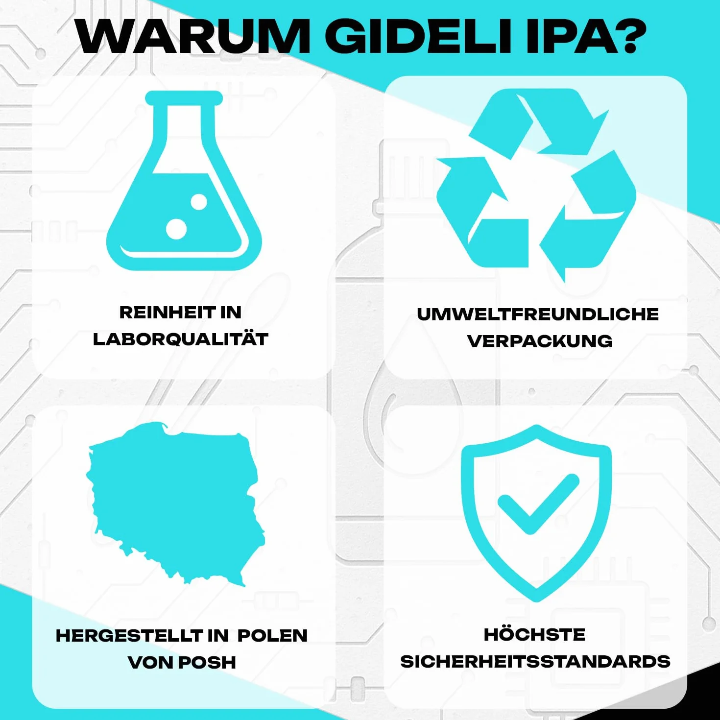 GiDeli Isopropanolo 99,9% 6 litri di alcool isopropilico ad alta percentuale di alcool IPA per la pulizia di componenti elettronici, lenti e schermi, pulizia di resine con stampa 3D