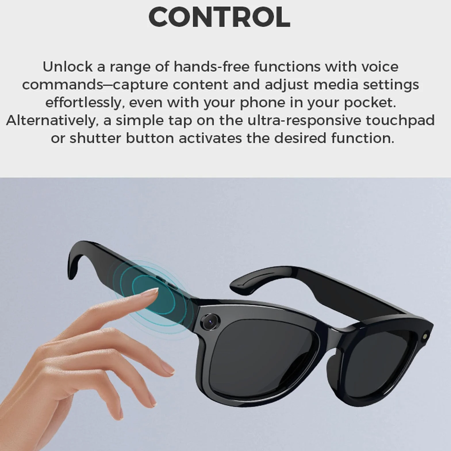 Luqeeg Smart Camera Occhiali, Occhiali Bluetooth AI con Fotocamera HD da 5 MP, 26 Lingue Traduzione in Tempo Reale, Riproduzione Musicale, Sveglia Vocale, Telefonate, Trasferimento (#1)