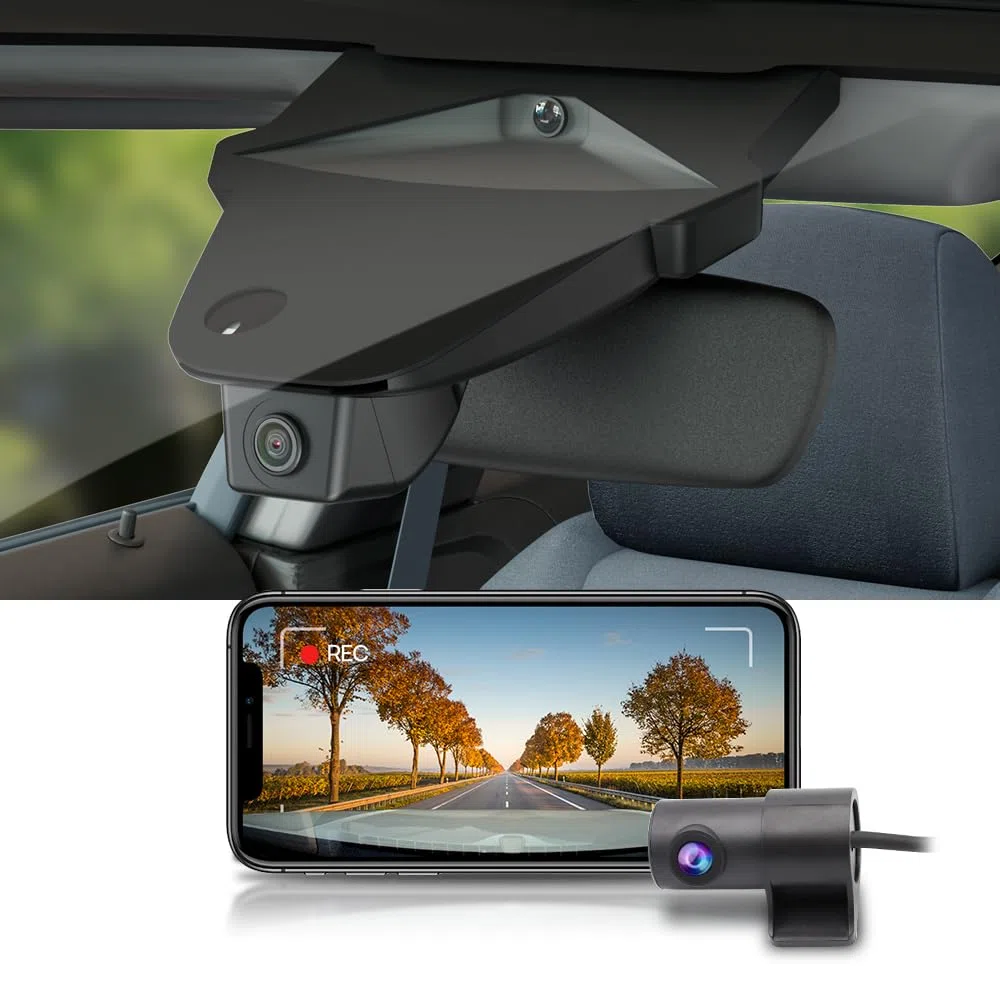 Fitcamx Dash cam Anteriore 2160P+Posteriore 1080P Adatta per Ford Puma 2024 2025 2026 (D1120), OEM Videocamera da Cruscotto, Doppio Video HD Wifi, Sensore G, Registrazione Loop, WDR, Scheda da 128GB