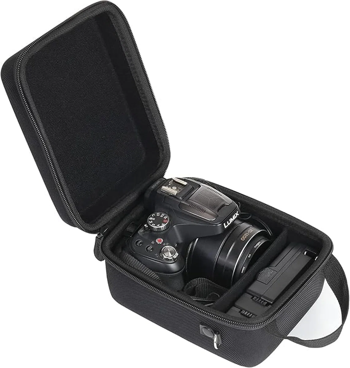 Aenllosi Custodia Rigida Portatile per Panasonic Lumix FZ80D/FZ72/FZ82/FZ83 Fotocamera,Nero