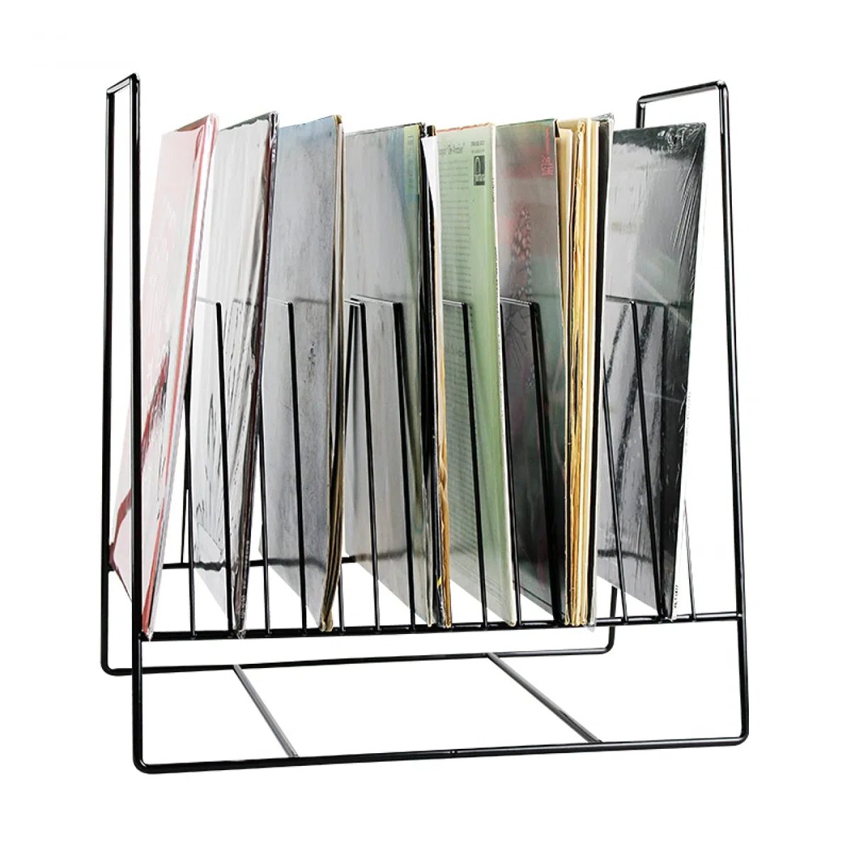 LP Vinyl Design - Scaffale per magazzino, per 50-60 LP in vinile da 12 pollici, colore: Nero