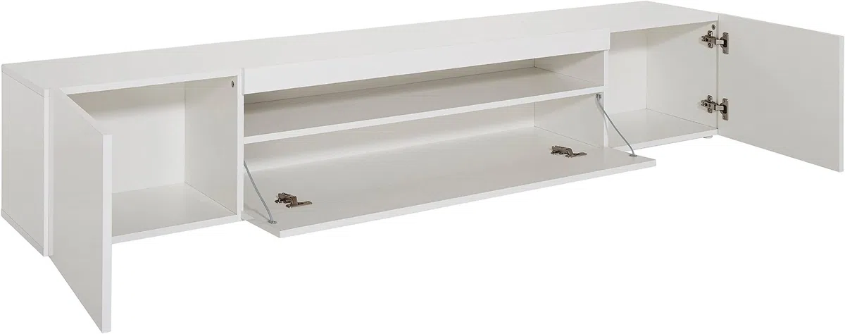 Web Convenienza Mobile TV con 3 Ante - Made in Italy - Mobile Televisore con Ante e Ripiano Vuoto Collezione Frozen per Soggiorno Cucina Sala da Pranzo Design moderno e Spazioso