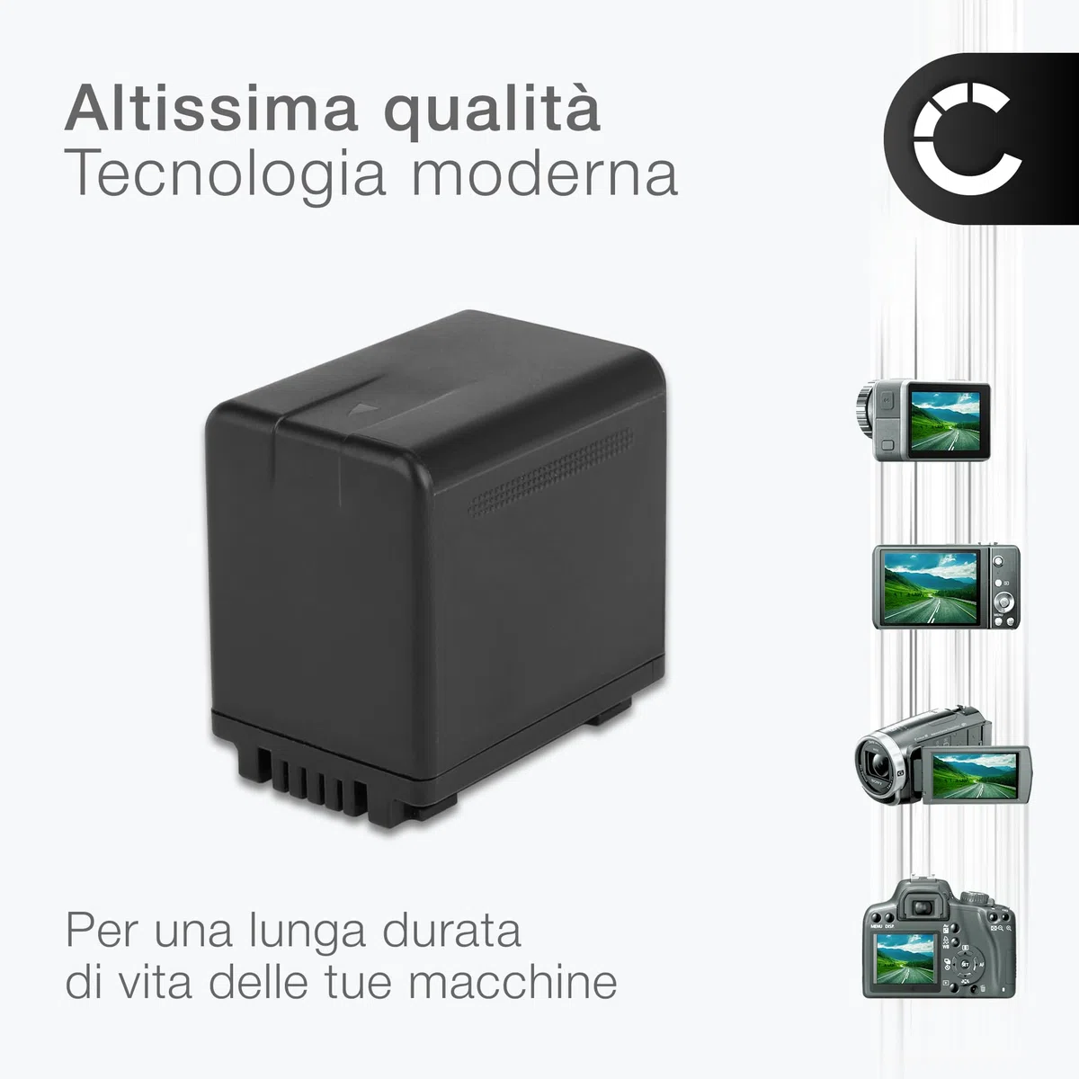 CELLONIC 1x Batteria per Fotocamera Compatibile con Panasonic HC-V180, HC-V777, HC-V380, VW-VBT190 – (4040mAh, 3.6V)