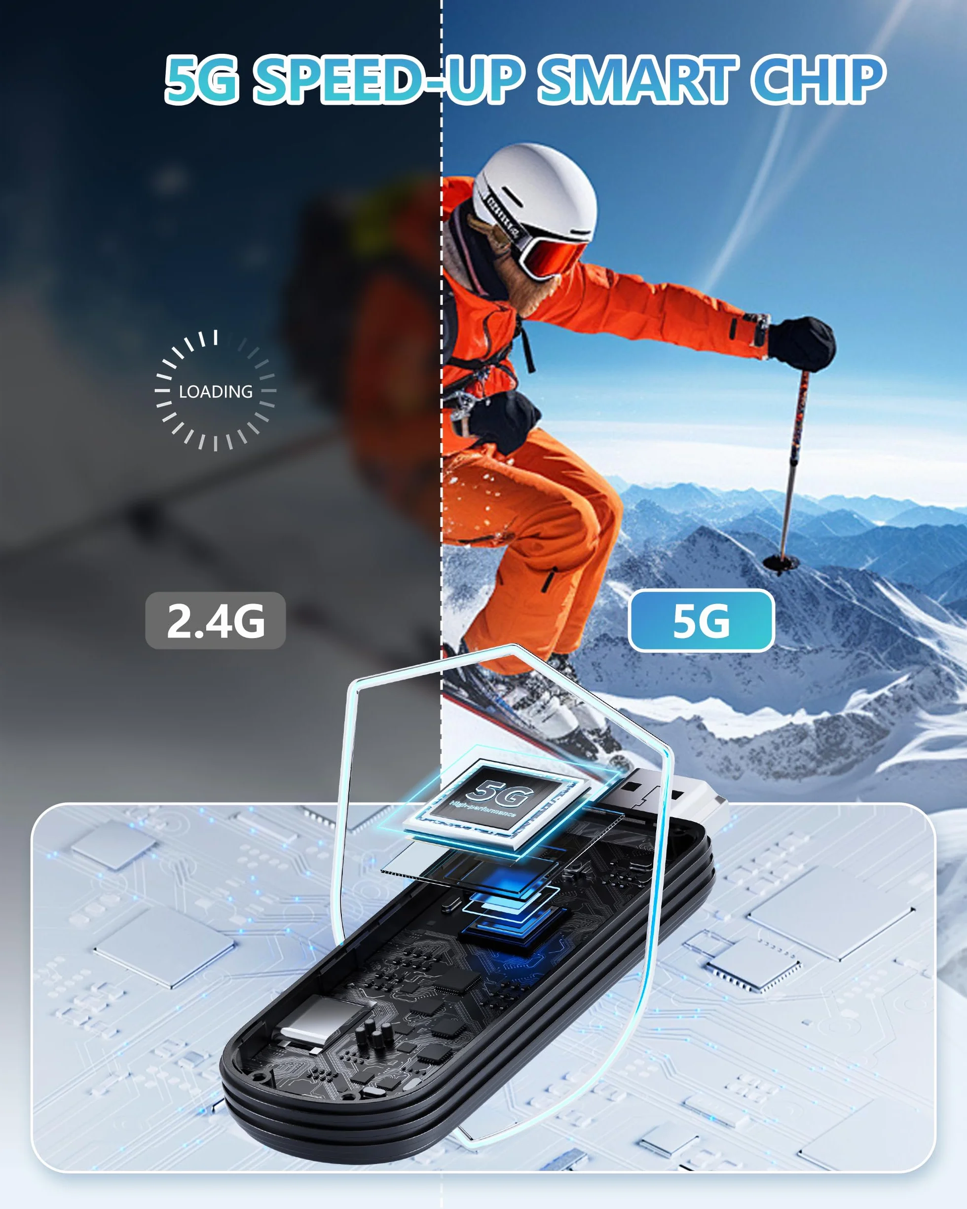 2026 Trasmettitore e ricevitore HDMI senza fili, Decodifica 4K Uscita 1080P, 2.4/5G Stabile Trasmissione, Supporta WIreless Streaming Video/Audio/File da Laptop, PC a Monitor/HDTV/Proiettore - 50M