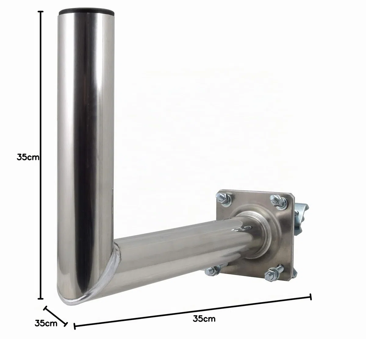 SKT ZTI02 supporto di alluminio per antenna satellitare per montaggio a palo distanza 35 cm