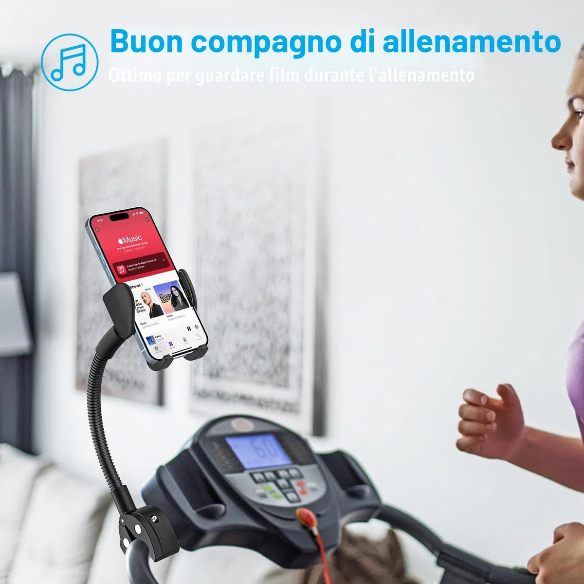 Supporto Cellulare per Passeggino/Bici/Sedia a Rotelle/Barca/Carrello Portaspesa, Flessibile Porta Telefono Manubrio Asta Barra Tubo per iPhone 16 15 Pro Max, Galaxy S24, Phone da 4-7"