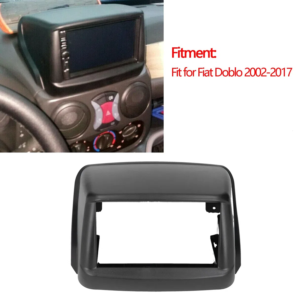 Fascia Radio 2Din 7 Pollici, Fascia Navigazione ABS, Cornice Stereo Fascia Radio, Fascia Pannello DVD Per Doblo 2002-2017