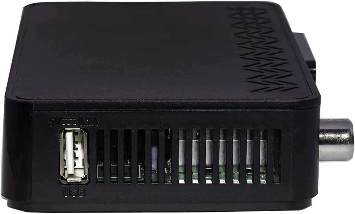 Decoder Digitale Terrestre 2025, DVB-T2, Digiquest SH5 HEVC H.265 10bit Full HD FTA, Sintonizzatore TDT HD, USB, HDMI, SCART, Ethernet LAN RJ-45, Telecomando, Plastica, TV Sat Decoder