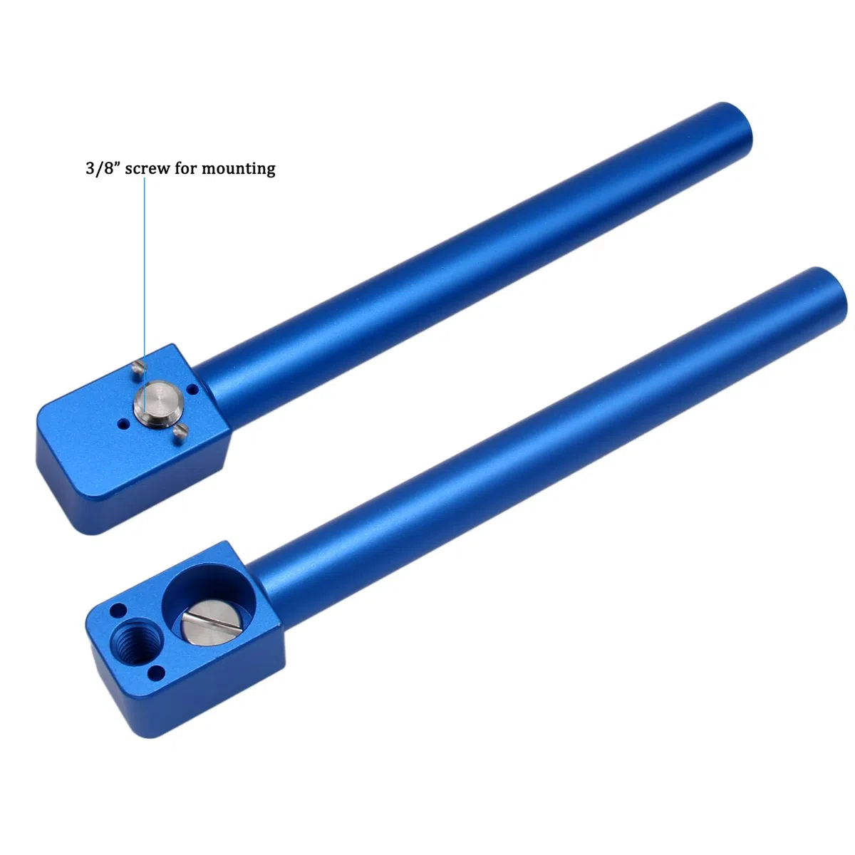 HangTon Tubo da 15 mm per fotocamera Sony ARRI RED Wireless Follow Focus Lens Motor Shoulder Rail accessorio di montaggio con filettatura da 3/8", lunghezza 15 cm (blu)