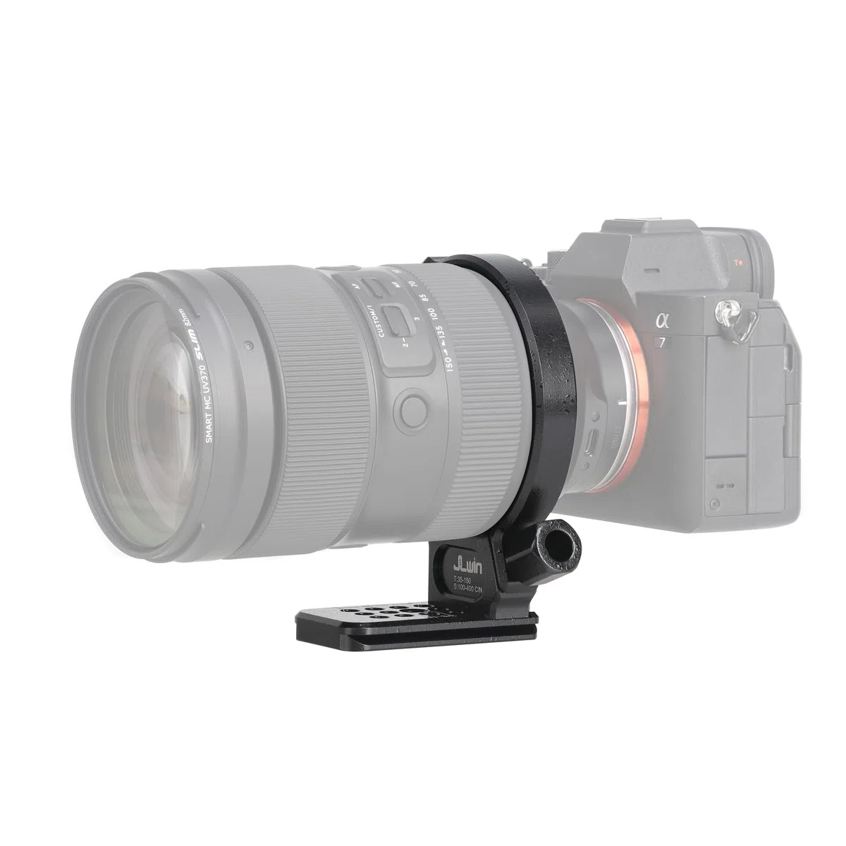 FOTGA Anello di montaggio per treppiede in metallo da 1/4" 3/8" per obiettivo Tamron 35-150 mm F/2-2,8 Di III VXD A058 (E-mount), per Sigma 100-400 mm f/5-6.3 DG OS HSM Contemporary Lens (per Canon