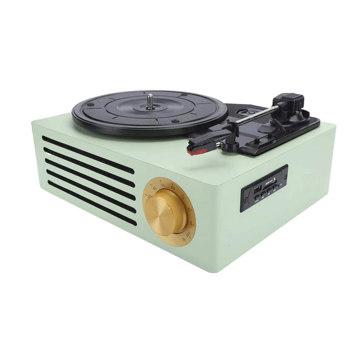 Grammofono retrò, giradischi in vinile, supporto dischi in vinile 7 pollici, 10 pollici, 12 pollici, 33/45/78 giri/min la riproduzione, supporto uscita RCA