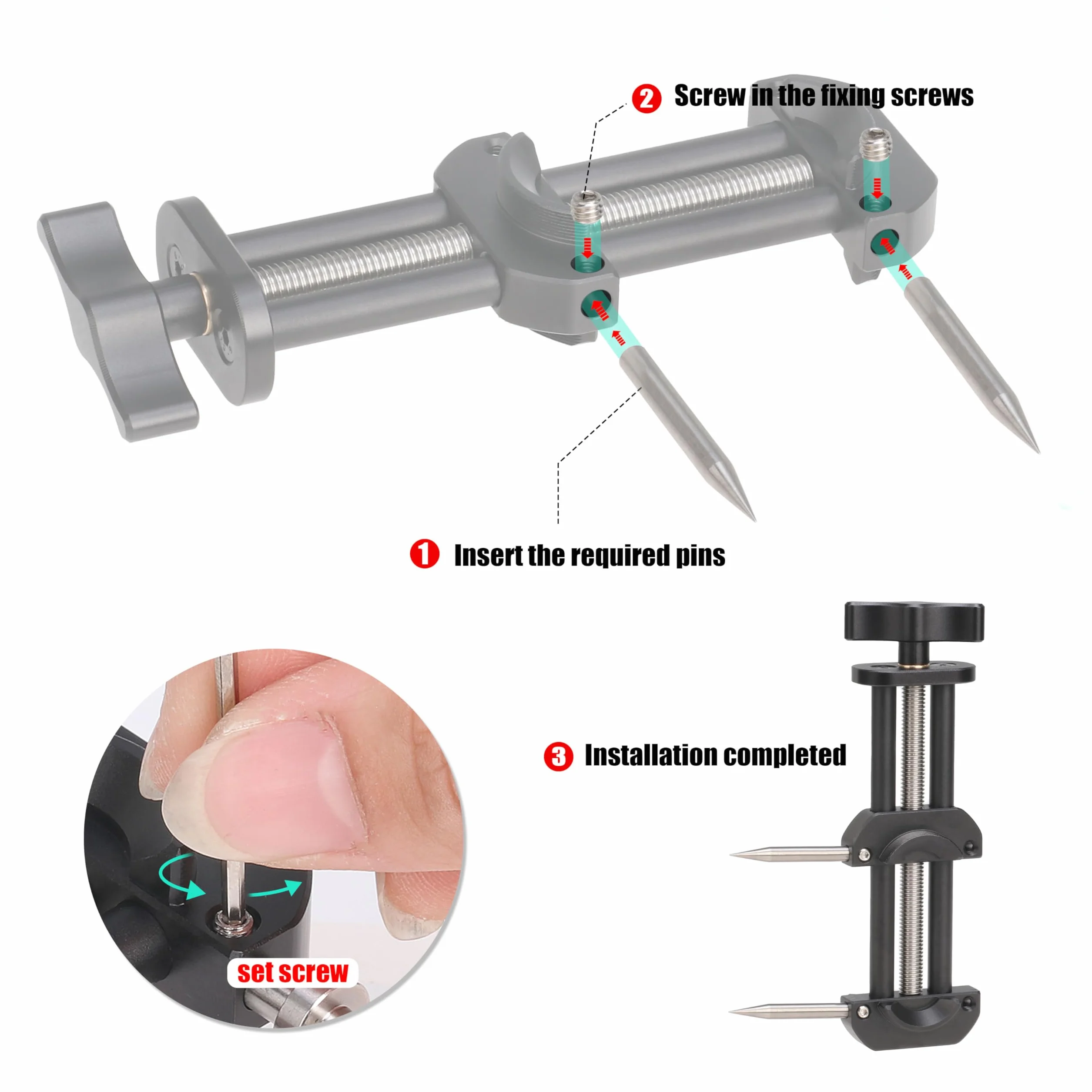 Hersmay Strumento di riparazione dell'obiettivo multifunzione Kit di strumenti per la riparazione dell'obiettivo della fotocamera Strumento di apertura della chiave del filtro dell'obiettivo