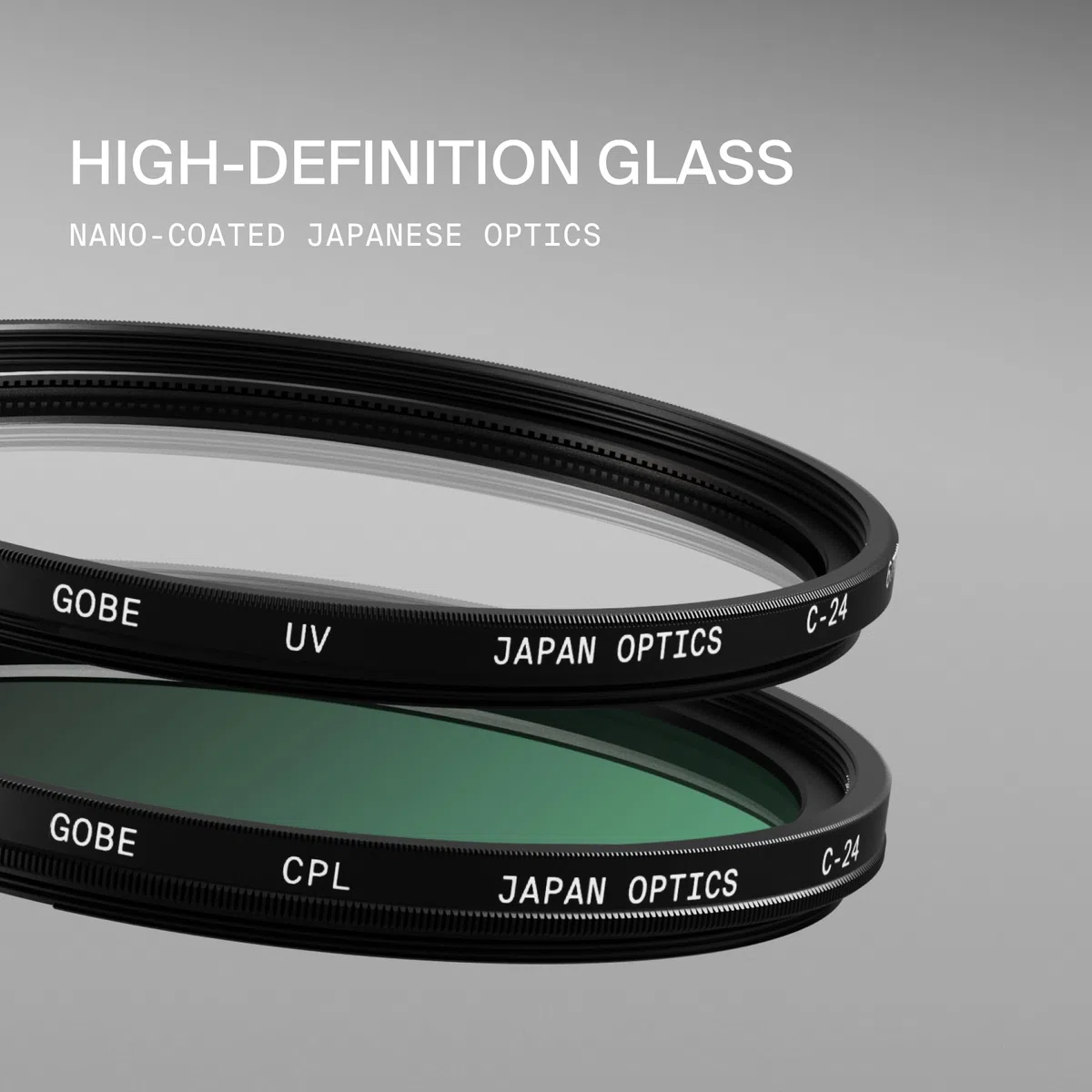 Gobe - Kit filtro UV + filtro polarizzatore circolare (CPL) per obiettivi 82 mm (1Peak)