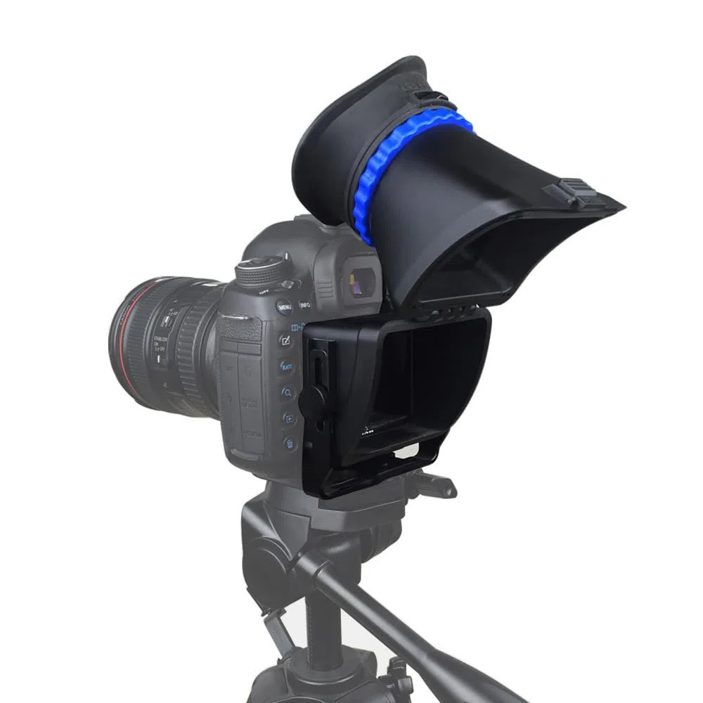 Mirino LCD professionale per fotocamera, ingrandimento 3x, compatibile con schermo da 3 a 3,2 pollici, parasole per fotocamere reflex e mirrorless