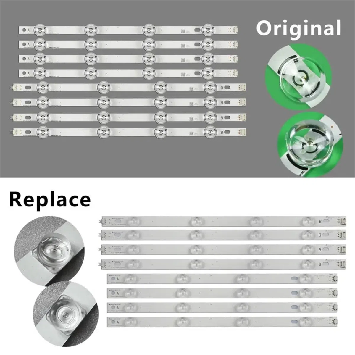 TV Striscia di Retroilluminazione A LED Misura for LG 42LF5800 42LF5809 42LB560 42 "Kit Barre di Retroilluminazione 42LF5800-UA 42LB5600-UZ 42LB5600-UH 42LB542(Original 42LB)