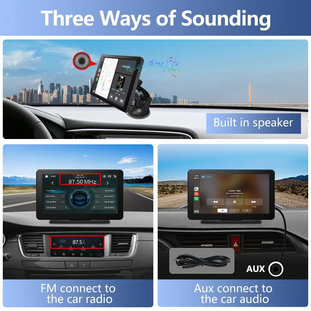 CarPlay Auto, 7 Pollici Wireless CarPlay Android Auto Autoradio