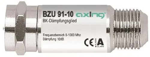 Axing BZU 10, BK perla, 5 - 1000 MHz, 10 dB - Attenuatore, 1 pezzo
