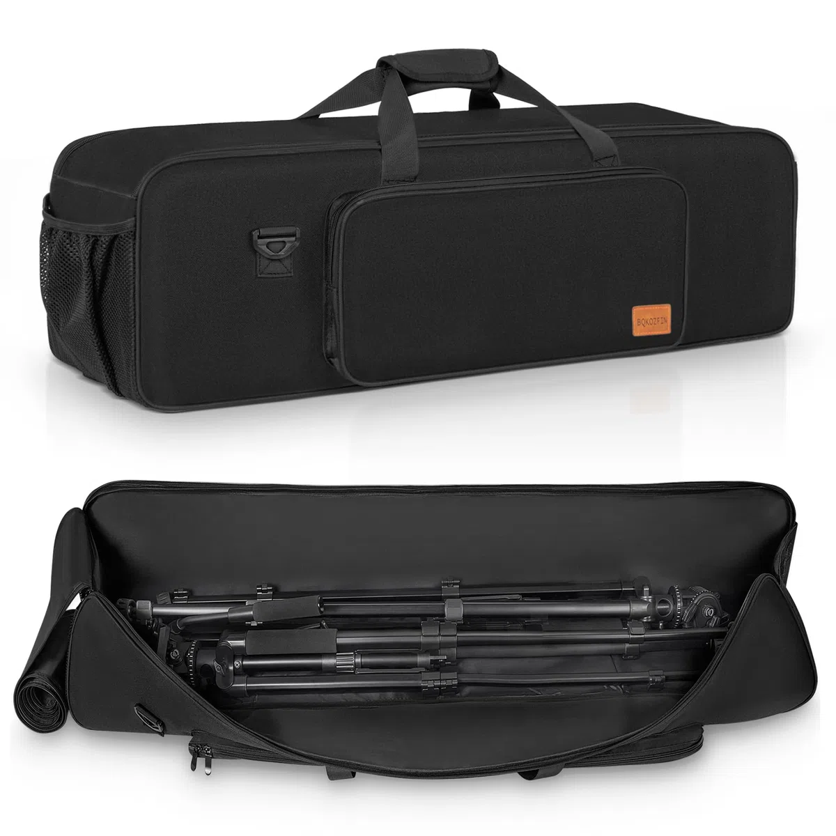 OUUTMEE Borsa portatile per treppiede, con tracolla, per treppiede, treppiede, treppiedi per luce, monopiede e altre attrezzature fotografiche, Nero , 80 x 21 x 21 cm/31,5“ x 8,3” x 8,3“, Borsa per