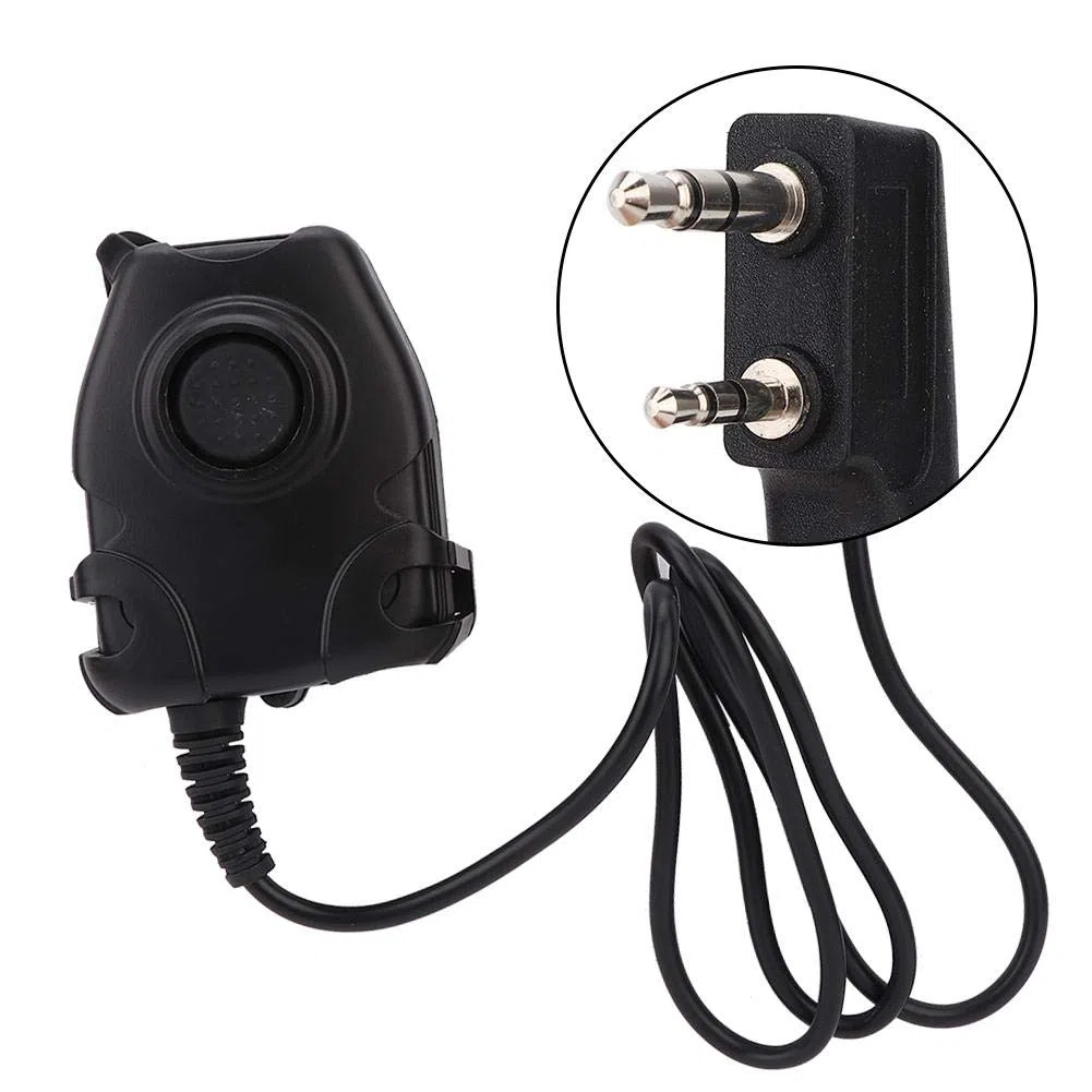 K Head Walkie Talkie Auricolare PTT Adattatore Cavo testa adatto per H-777, Plus, RT-5R, RT-5RV, RT1, RT2, RT5 per KPG/HK/TK per per POFUNG per HYT per PUXING per QUSHENG