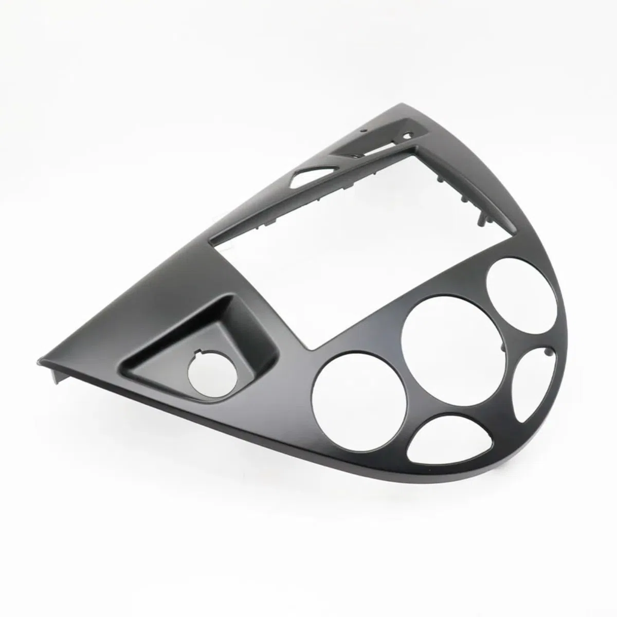 Mascherina per autoradio 2 DIN, per Ford Focus Mk1 e Fiesta (1998-2006), LHD, plastica ABS, nero opaco o grigio argento, adatto per radio Dual DIN da 7 pollici (Silver Gey)