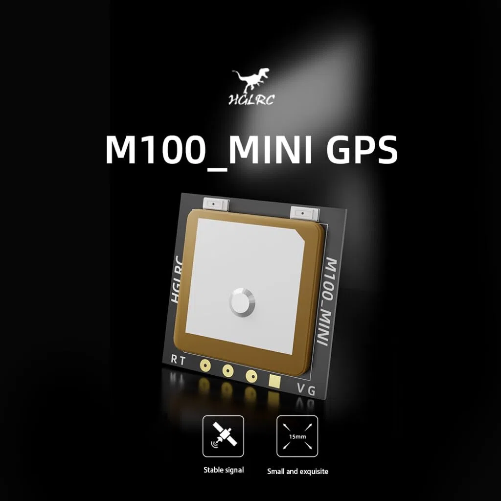 HGLRC Modulo GPS Mini M100 Supporto GPS, Galileo, BDS Posizionamento a tre modalità, compatibile con drone da corsa FPV da 2-7 pollici