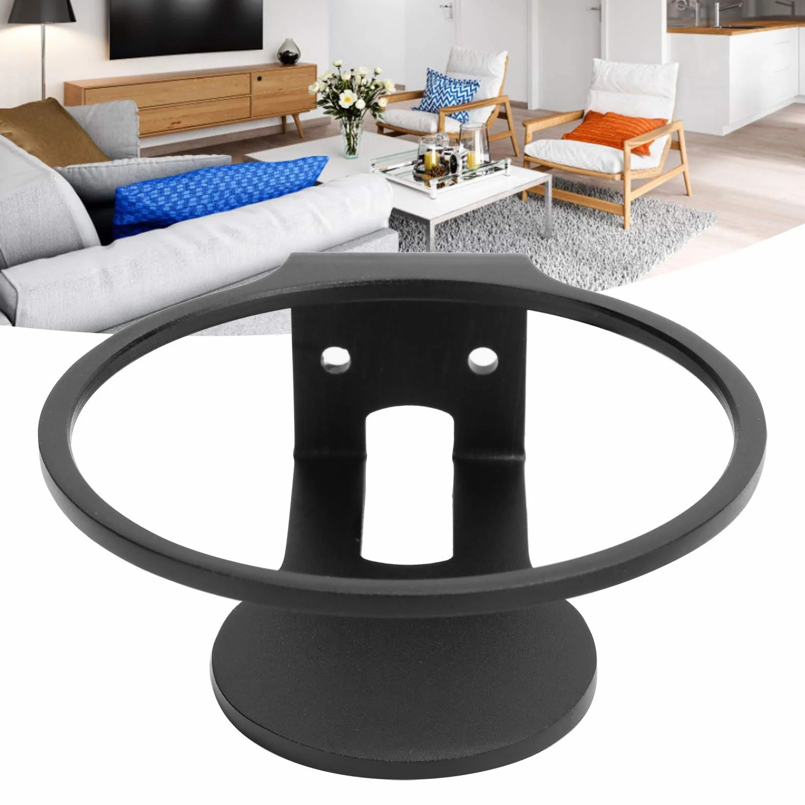 KIKYO Homepod Mini Supporto da Parete, Robusto Supporto da Parete per Altoparlante per Homepod Mini, Supporto per Homepod Salvaspazio Stabile con Facile Installazione per Cucina Bagno(Nero)