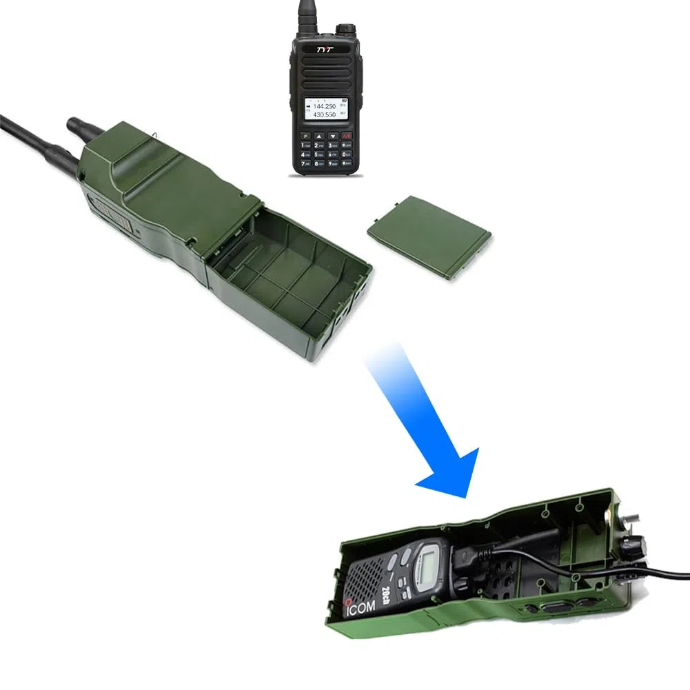 Z020/PRC-152 Dummy Radio Case Model, Fittizia Talkie Guscio No Funzione Solido E Realistico Alloggiamento Walkie Modello Rimovibile Antenna Comunicazione Scatola Adatto Airsoft Esterno Cosplay