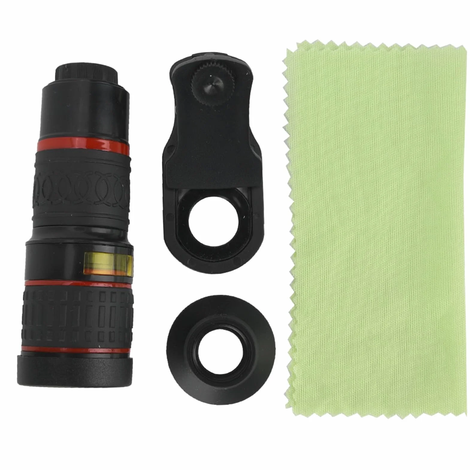 Gegong Lenti teleobiettivo 20x, obiettivo zoom a fuoco lungo, obiettivo per fotocamera per smartphone, lente tablet con montaggio a clip, accessorio Black ottico HD
