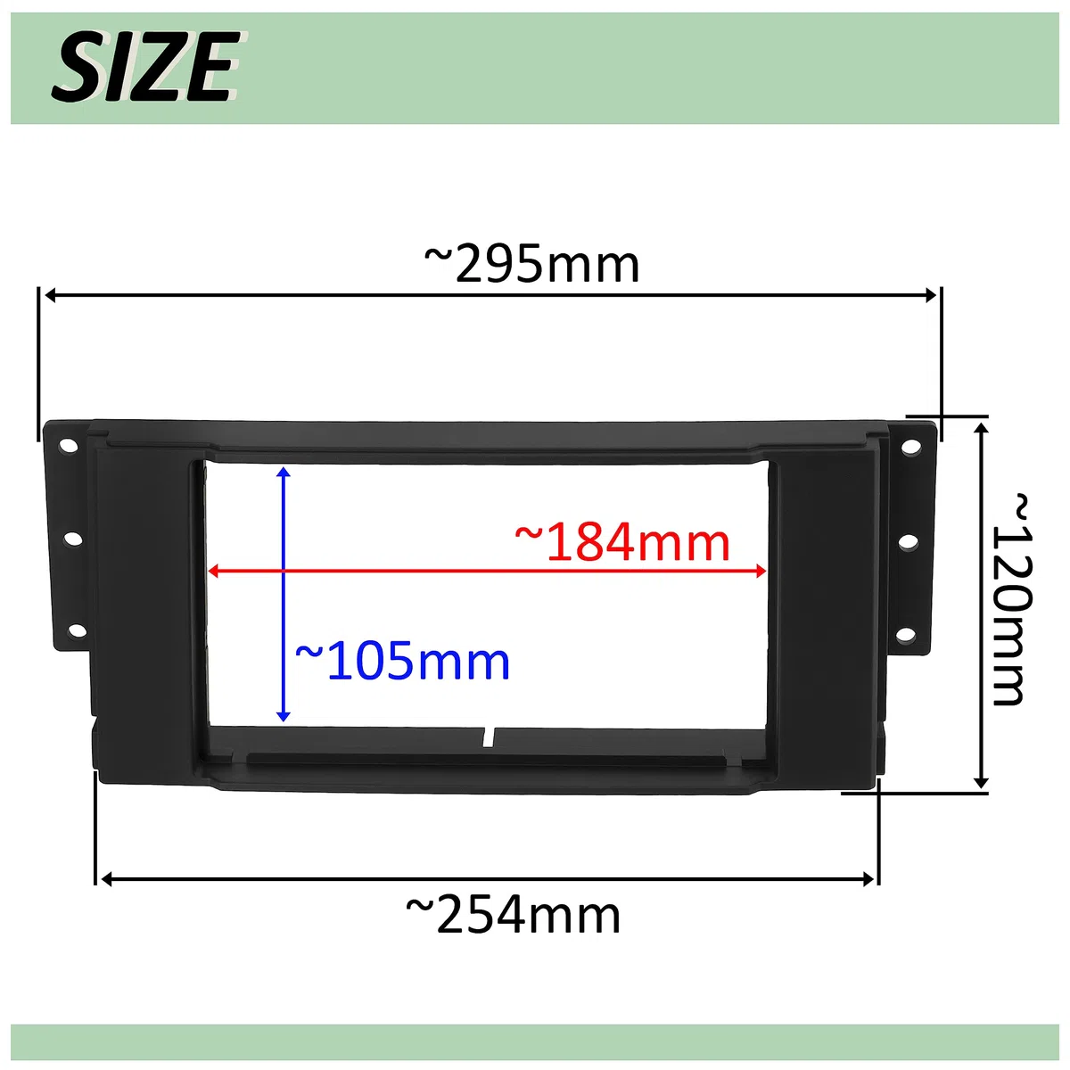AERZETIX - C40972 - Mascherina telaio adattatore 2 DIN per autoradio - in plastica - compatibile con Land Rover Discovery 2005+, Land Rover Freelander 2007+, Land Rover Sport 2005+