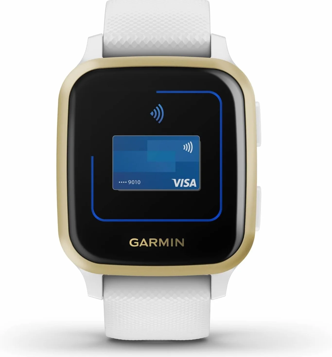 Garmin Venu Sq, Smartwatch GPS Sport con Monitoraggio della Salute e Garmin Pay, Bianco (Bianco/Oro)