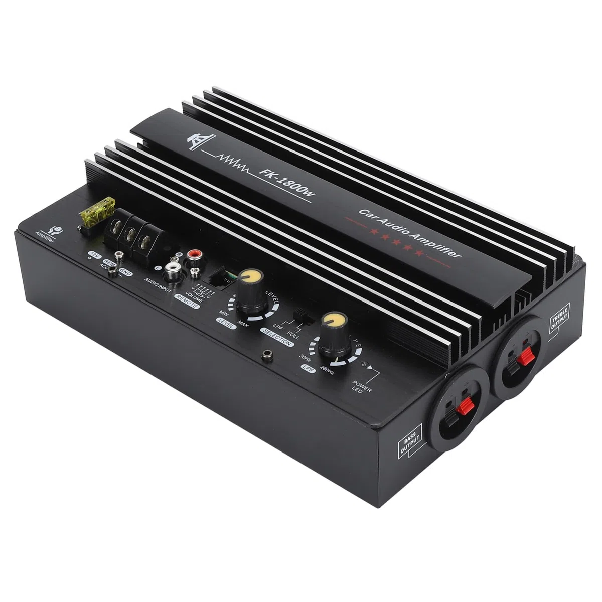 Scheda Amplificatore per Auto 1800 W, Modulo Amplificatore Subwoofer in Lega di Alluminio 12 V, Amplificatore Subwoofer per Bassi Mono Ad Alta Potenza Leggero 12 V 1800 W per