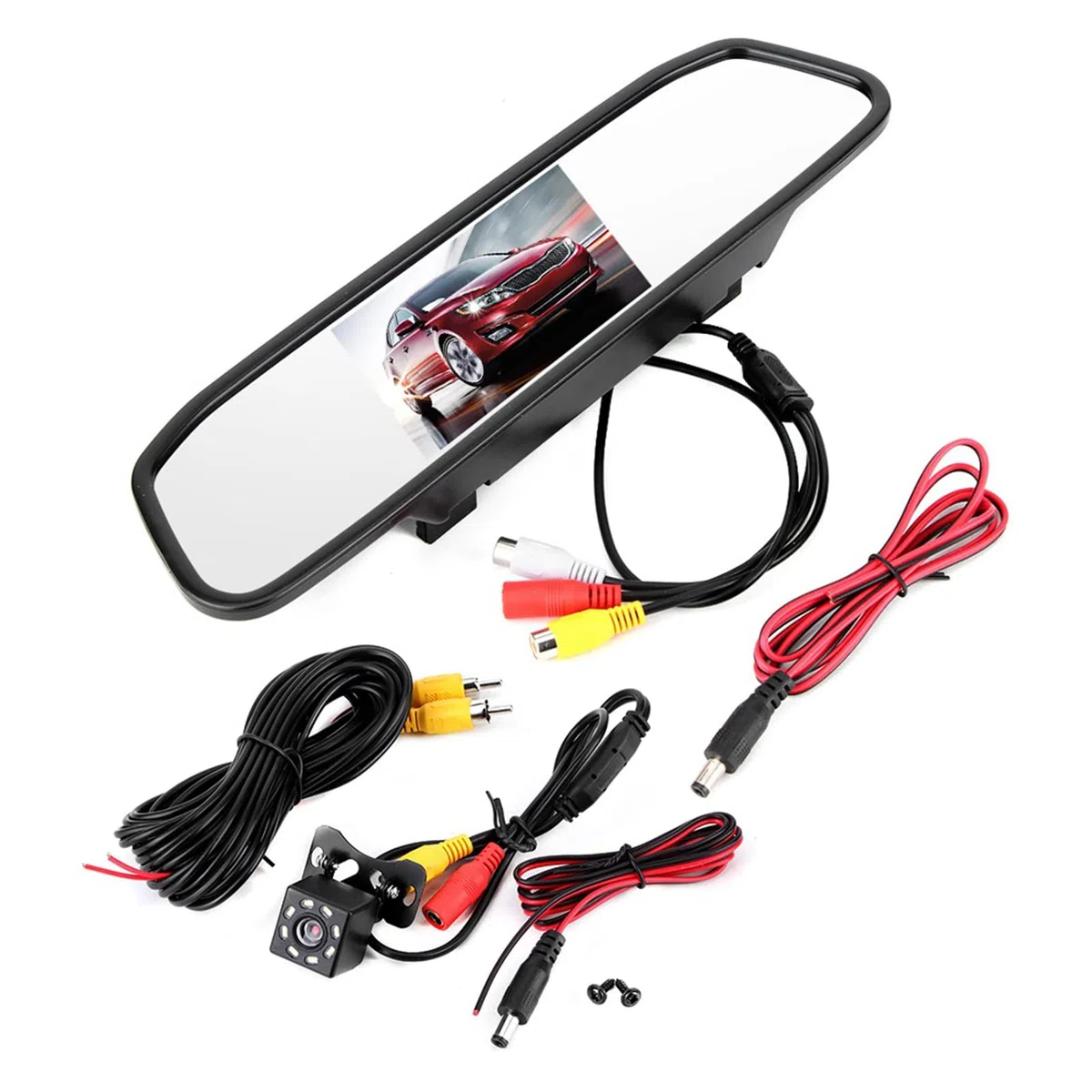 Monitor retrovisore dell'automobile HD 4.3in, macchina fotografica retromarcia veicolo delle macchine fotografiche di sostegno della macchina fotografica a tenuta stagna della macchina fotograf
