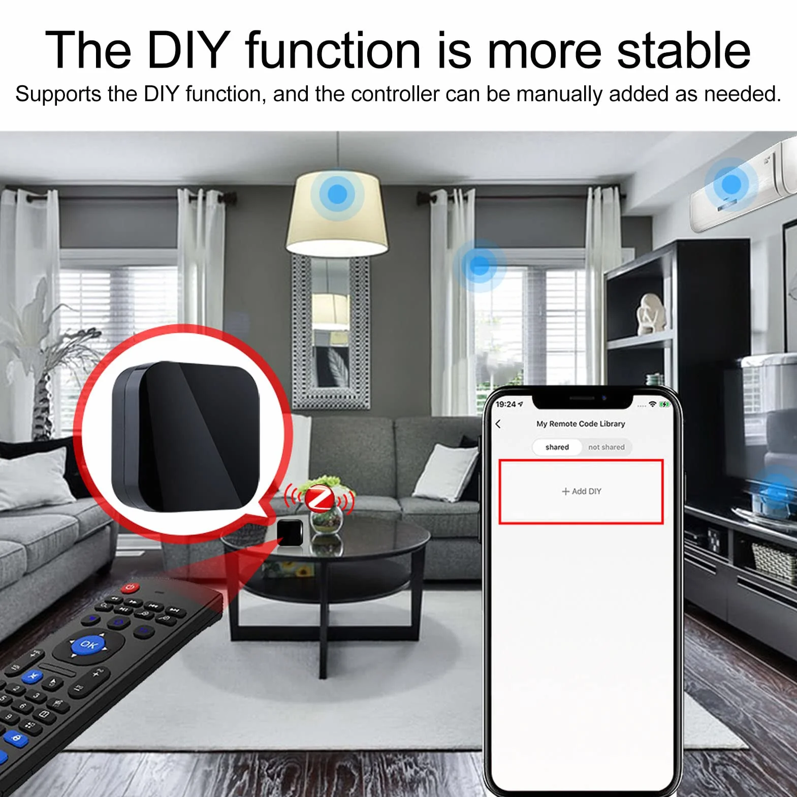 Aramox Telecomando a Infrarossi Intelligente, Telecomando Universale a Infrarossi TV Aria Condizionata Controller per Casa Intelligente Temporizzazione Remota per Tuya per Zigbee