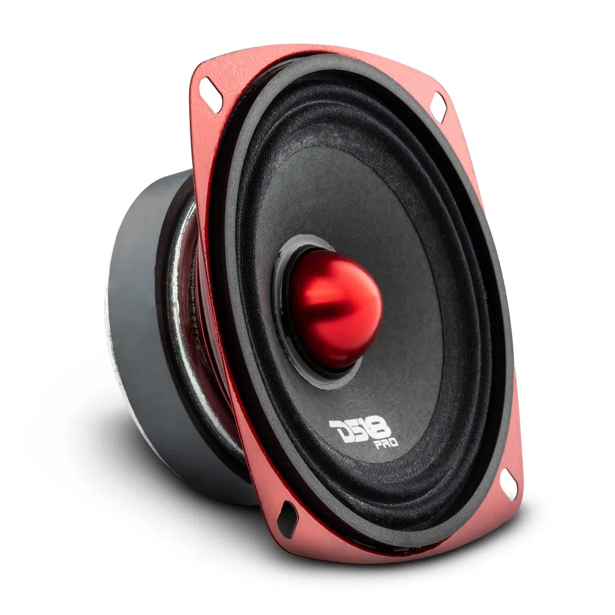 DS18 1 PRO-X4.4BMSL midrange diffusore da 10 cm 100 mm 4" di diametro, 100 watt rms e 200 watt max, impedenza 4 ohm, 89 db, portiere sportelli, per auto, 1 pezzo