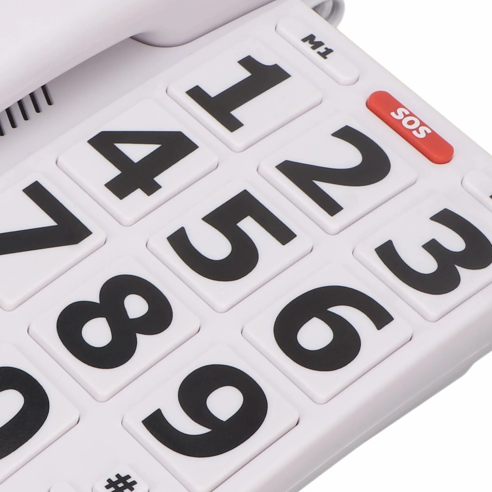Telefono con Tasti Grandi con Numeri Grandi, Controllo del Volume, Suoneria Molto Alta, Cavo da 9 Piedi.Telefoni Fissi per la Casa per Anziani, Design Classico per la