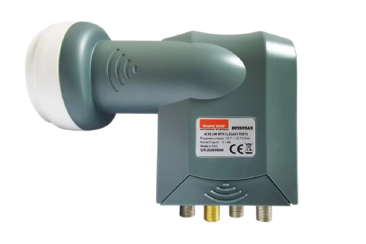 LNB 4 uscite DCSS + 3 Legacy SCR filtro Lte Pro illuminatore emme esse 80190SA3