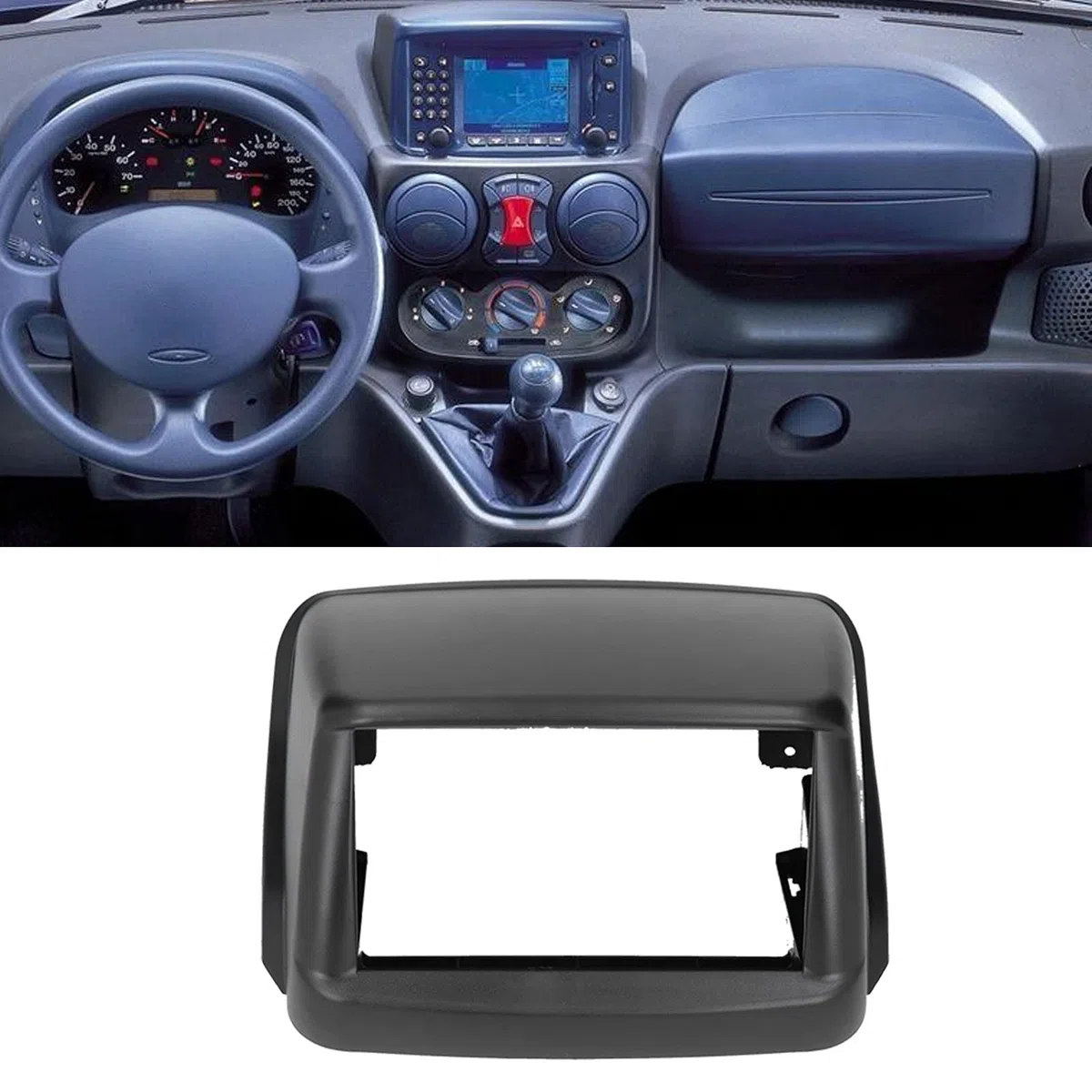 Fascia Radio 2Din 7 Pollici, Fascia Navigazione ABS, Cornice Stereo Fascia Radio, Fascia Pannello DVD Per Doblo 2002-2017