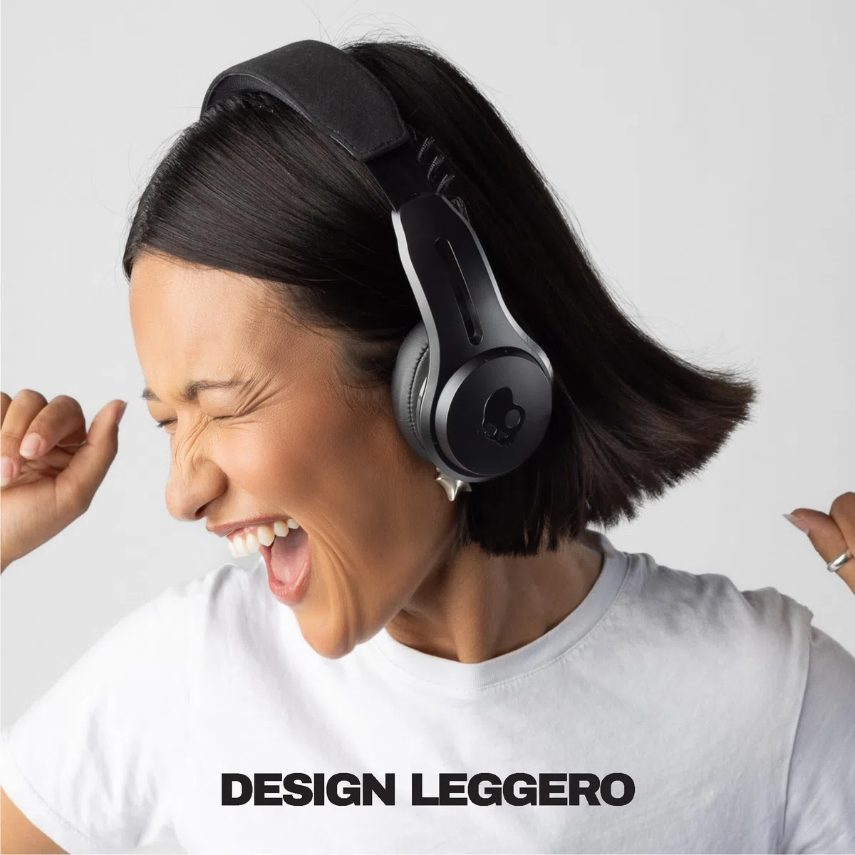 Skullcandy Icon ANC Wireless On-Ear Bluetooth Headphones, Active Noise Cancelling, Up to 60 Hours Battery, Sweat Water Resistant, Foldable and Durable, Microphone for iPhone Android - True Black