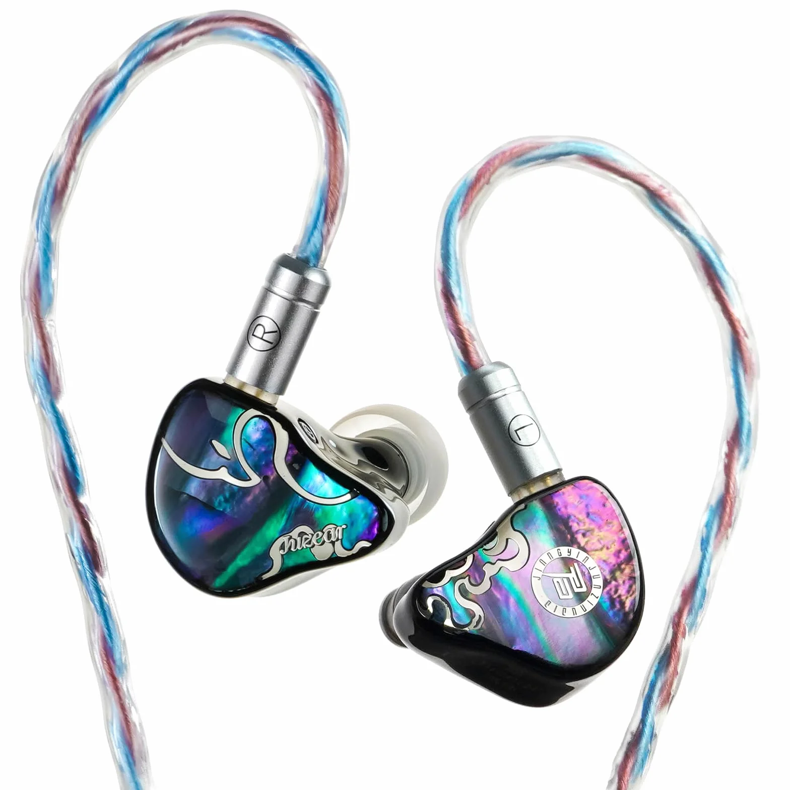 HiFiGo IEMs Juzear x Z Review Defiant in Ear Monitor, driver ibridi 1DD + 3BA IEM, auricolari cablati HiFi, auricolari da gioco con cavo staccabile da 3,5/4,4 mm per musicisti, audiofili gamer