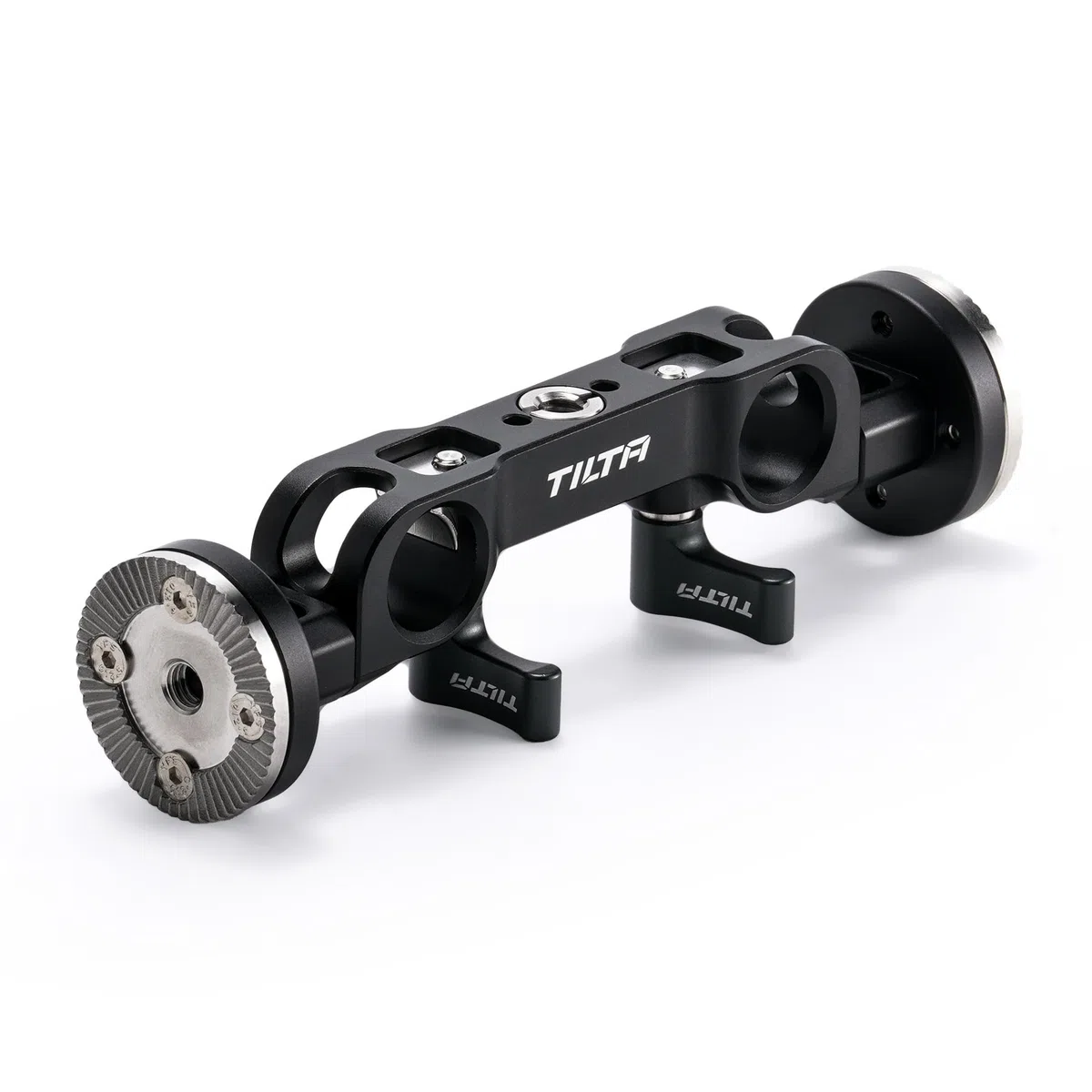 TILTA Adattatore doppia rosetta LWS da 15 mm compatibile con aste LWS da 15 mm con filettatura 3/8 ″-16 con riduttore da 1/4 ″-20 - Nero TA-DRA-15-B