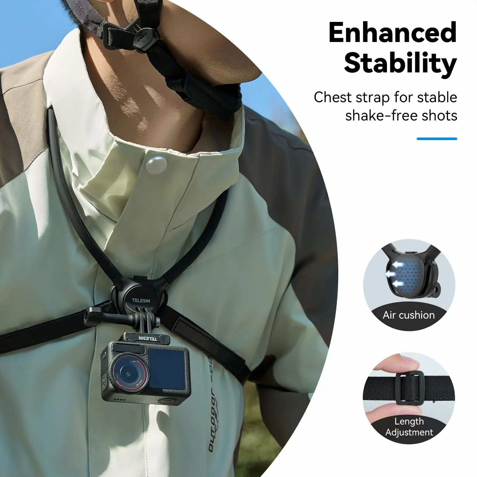 TELESIN SE 2.0 Supporto da collo, supporto magnetico per iPhone Android, fascia toracica, supporto per telefono con video POV a mani libere per iPhone 17 16 15 14 13 Samsung Android Action Camera