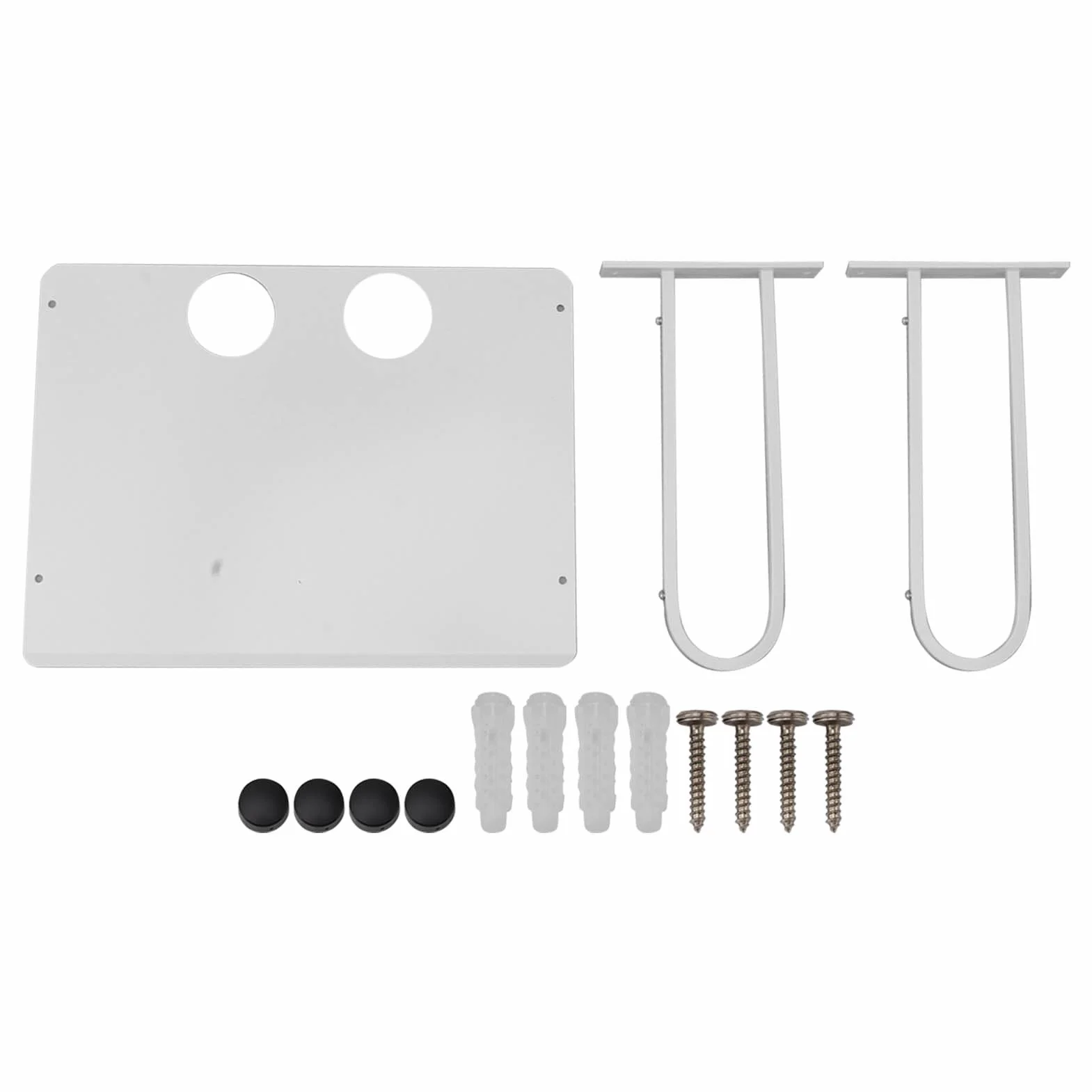 Syrisora ​​Mensola per Proiettore a Parete Mensola per Proiettore Galleggiante in Alluminio per Router TV Box Lettore Dvd Cable Box (Bianco)