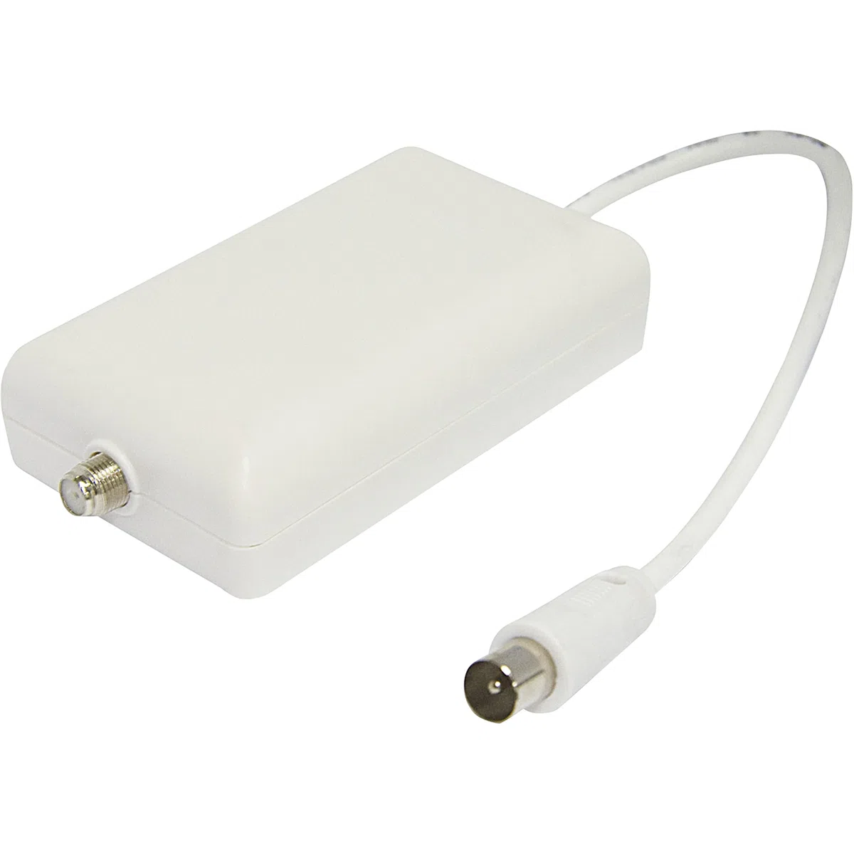 TELESTAR ANTENNA 10 LTE – Antenna attiva DVB-T2 per esterni (Outdoor & Camping, DVB-T2/FM/DAB+, guadagno 51 dB) – Bianco