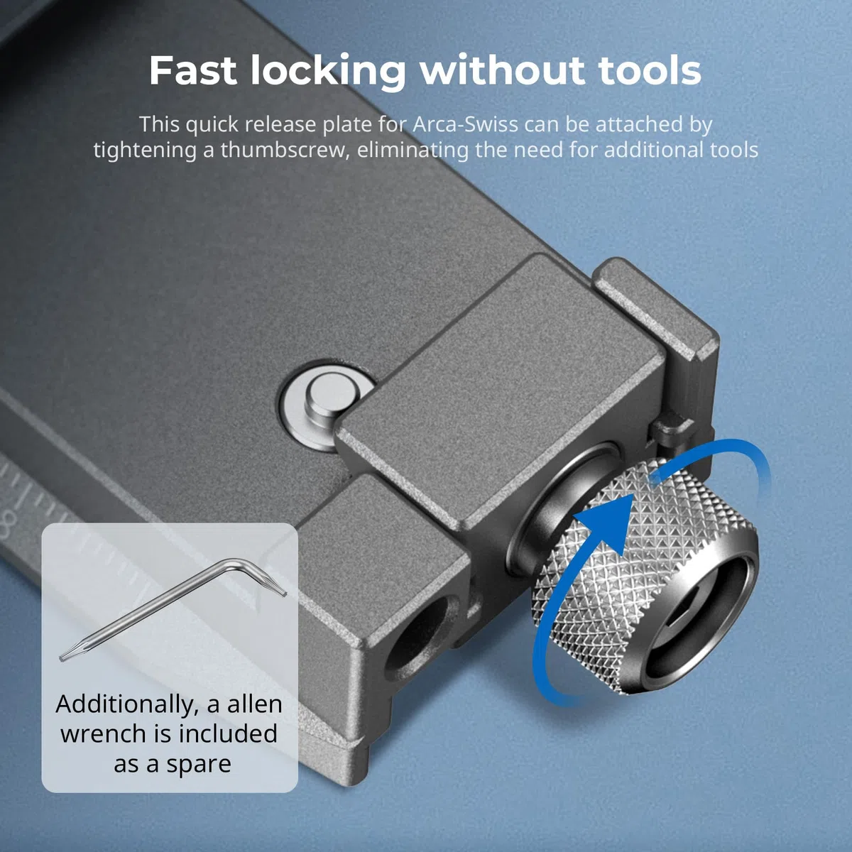 SMALLRIG Adattatore a sgancio rapido da 4,6 pollici per Arca-Swiss per DJI RS 4 Mini Gimbal, design anti-goccia e montaggio rapido - 5336