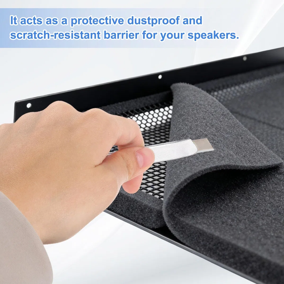 QUARKZMAN Speaker Mesh PRO Griglia Per Altoparlante Schiuma Acustica Copertura Antipolvere Spugna Acustica Spessore 5mm Per Altoparlanti Da Palco Line Array Audio Professionale DJ.
