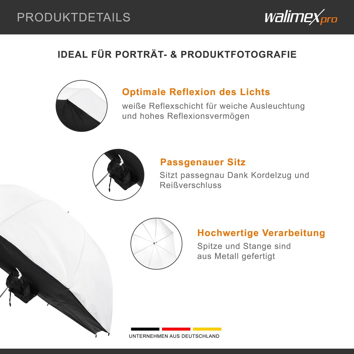 Walimex Pro Schirmsoftbox Durchlicht 109 cm