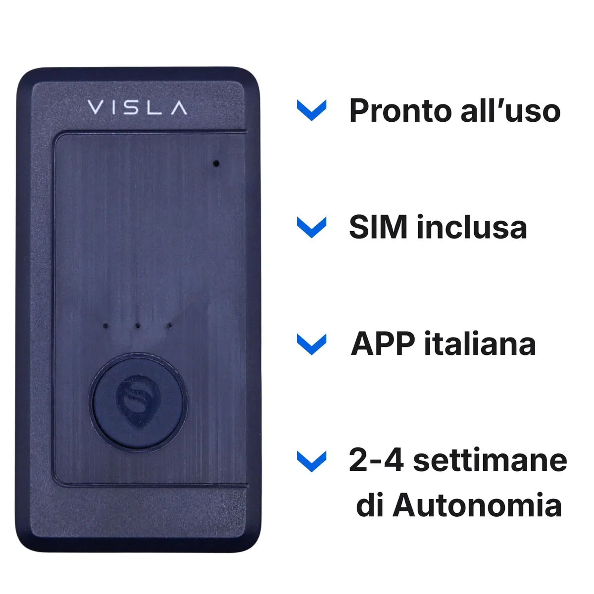 Visla Nomad 4G Europa - Antifurto GPS localizzatore per Auto e Moto - SIM integrata 4G LTE/EDGE - No cavi - Batteria - Telefonata di Allarme e Live Tracking in Caso di Furto (Nomad)