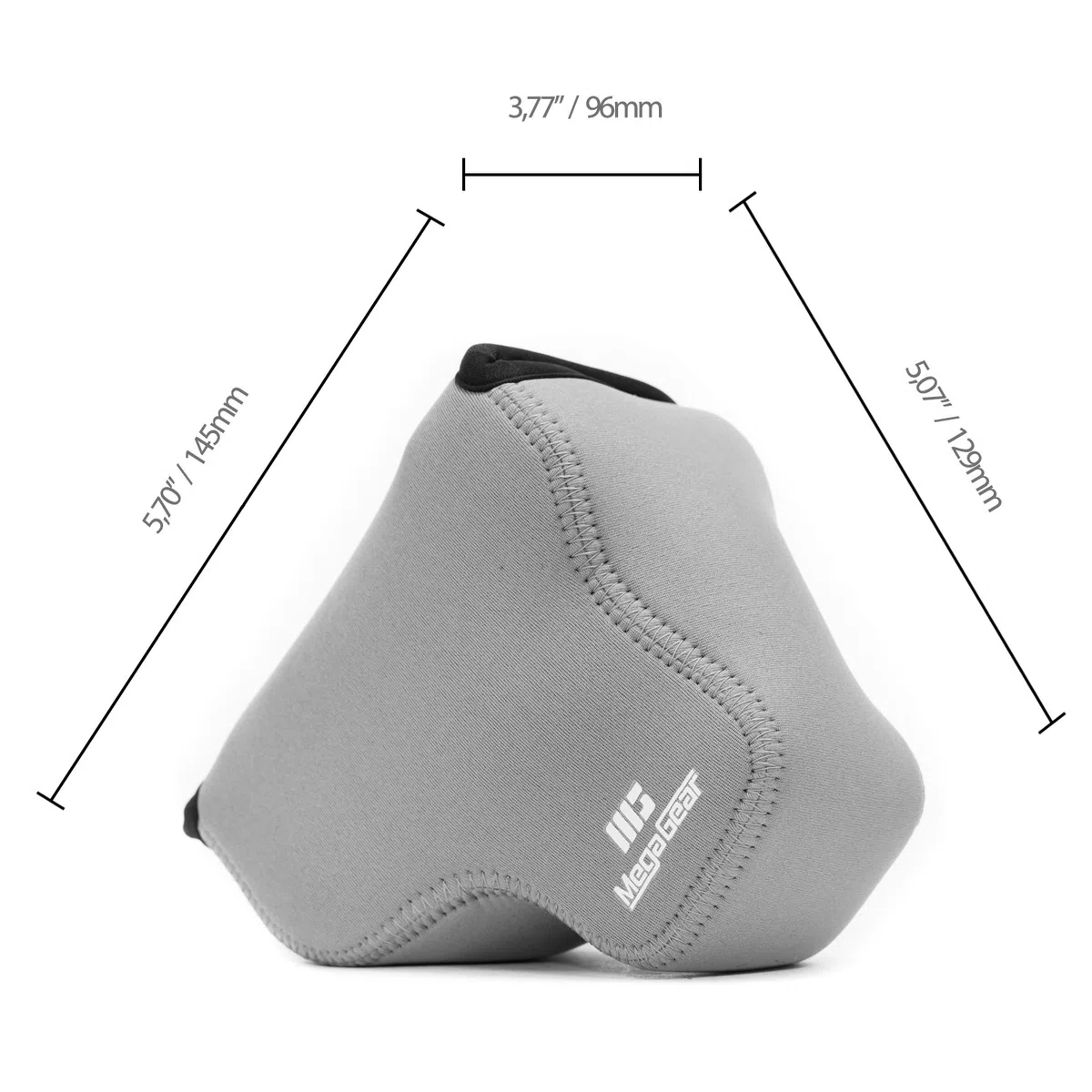 Megagear MG1166 Custodia in Neoprene compatibilie con Panasonic Lumix DC-FZ82, DC-FZ70, FZ72, Grigio
